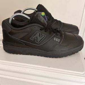 New Balance Men Shoes 550 Triple Black Black/Black size 11.5‎ NWT Basketball
